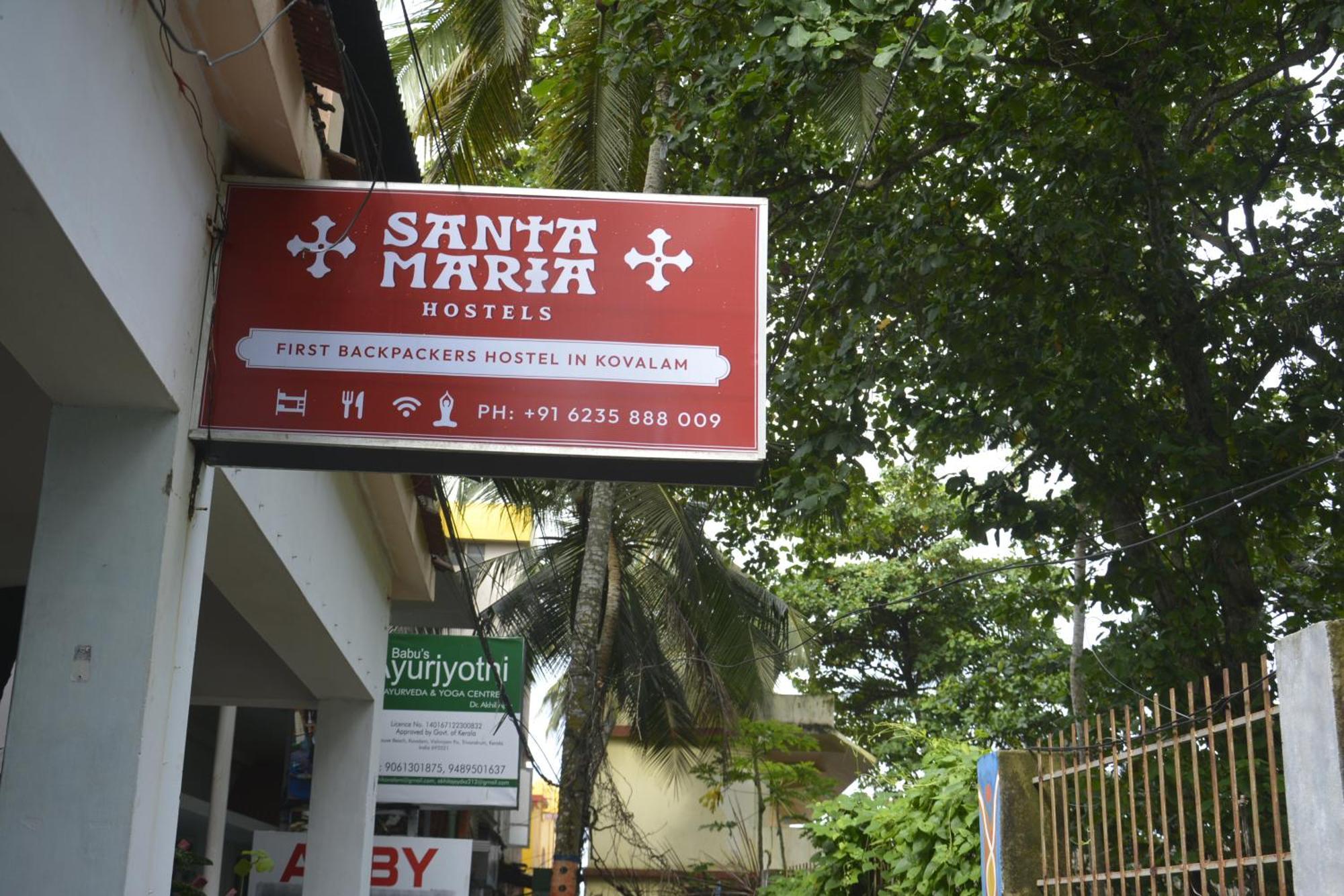 Santa Maria Hostel Kovalam Exterior foto